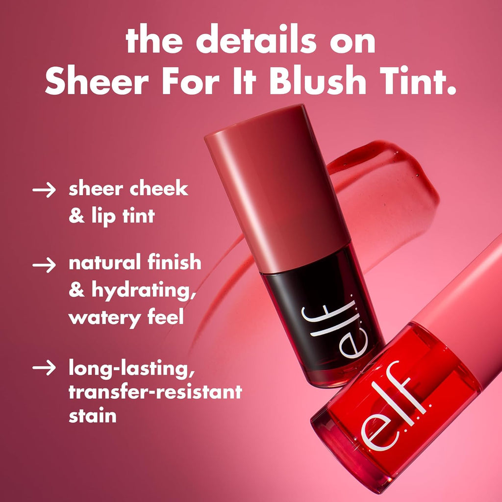 Sheer for It Blush Tint, Plums up | Multi-Use, Long-Lasting Lip & Cheek Makeup, Creates a Natural Flush Finish, Vegan & Cruelty-Free