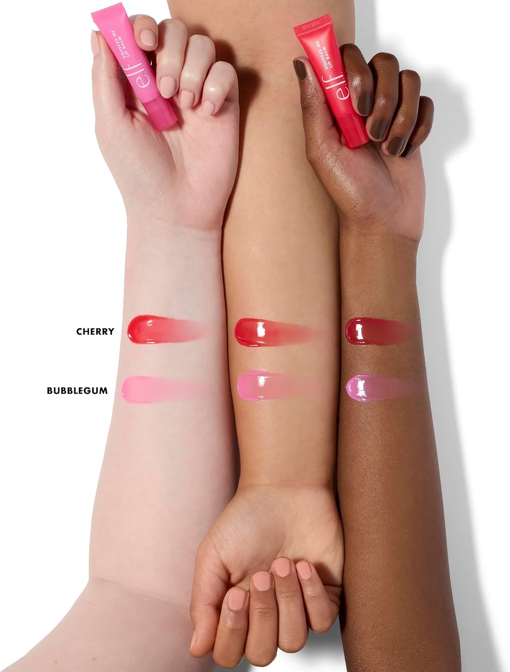 Squeeze Me More Lip Balm Duo, Cherry/Bubblegum | Moisturizing Balm for a Sheer Tint of Color, Made with Hyaluronic Acid, Vegan & Cruelty-Free, Cherry & Bubblegum