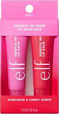 Squeeze Me More Lip Balm Duo, Cherry/Bubblegum | Moisturizing Balm for a Sheer Tint of Color, Made with Hyaluronic Acid, Vegan & Cruelty-Free, Cherry & Bubblegum