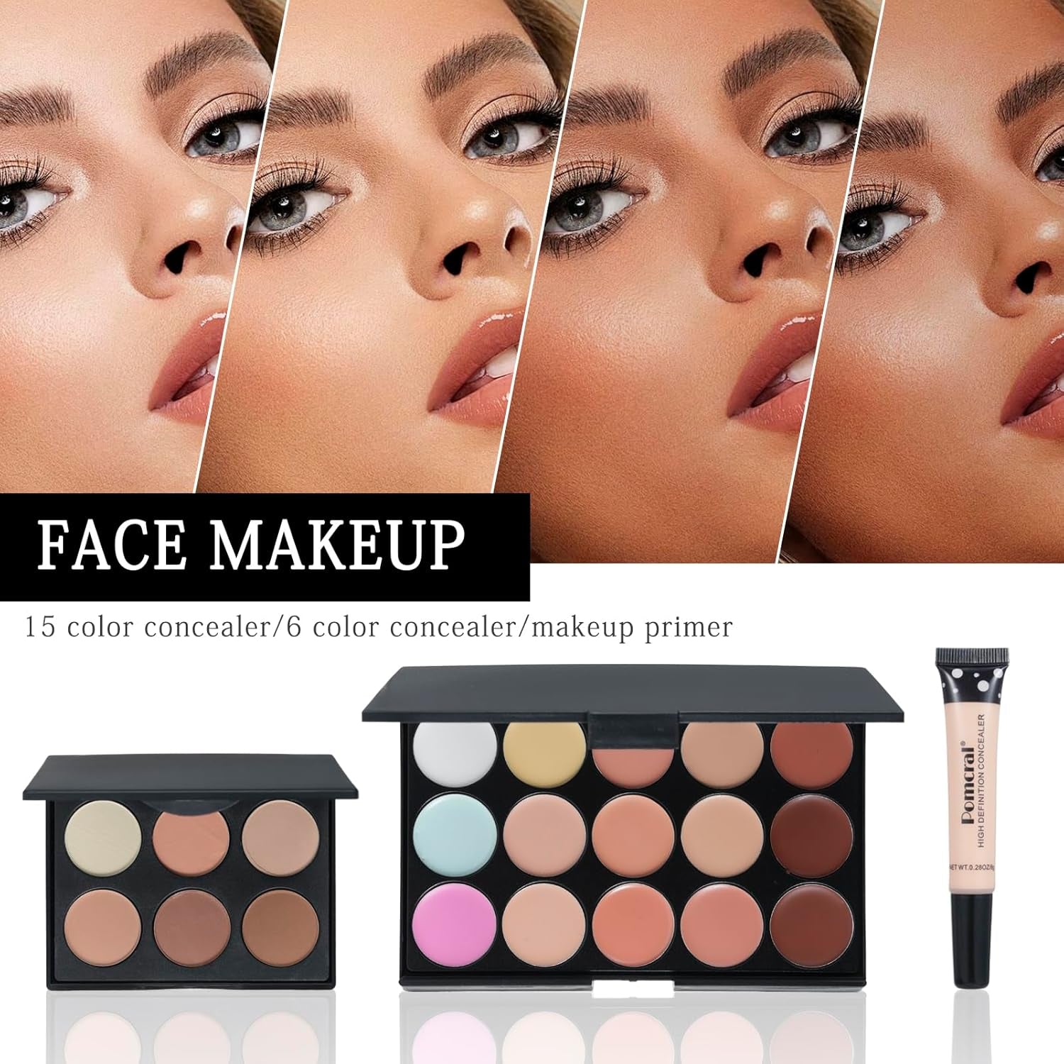 Professional Makeup Kits for Girls Teens, Make up Sets for Women with Eyeshadow, Concealer, Lip Gloss, Brushes, Primer, Mascara, Eyeliner, Makeup Sponge, Storage Box (Red)