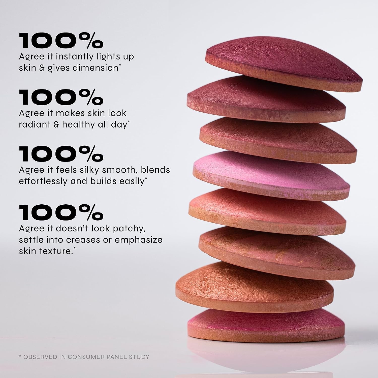 Baked Blush, Updated Powder Blush for Cheeks, Cruelty Free Makeup - Shape, Contour & Highlight Face for a Shimmery or Matte Finish - Sparkling Rosé