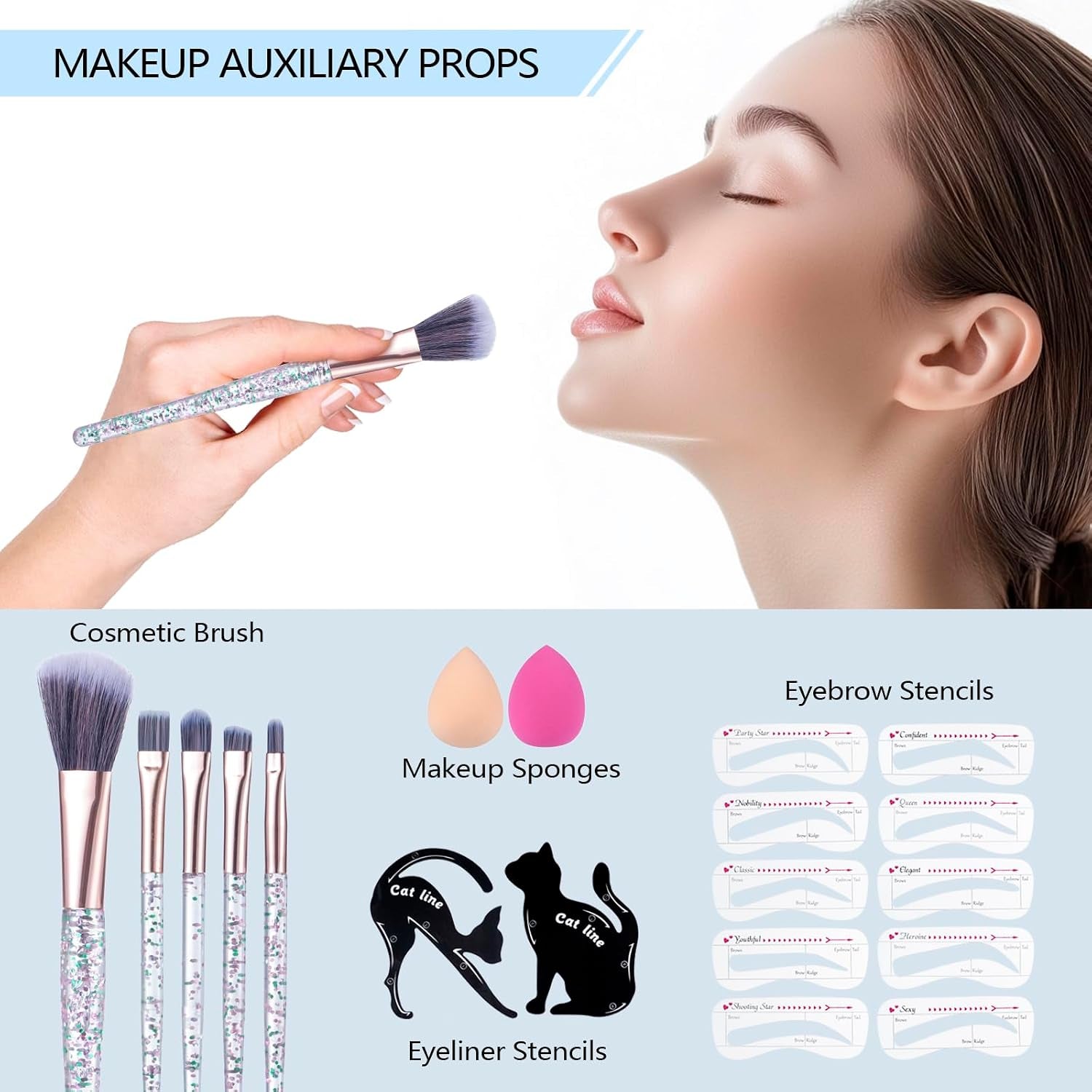Ultimate 45-in-1 Makeup Kit for Teens: Vibrant Eyeshadow Palettes, Glossy Lip Products, and Essential Brushes in a Stunning Rainbow Carrying Case