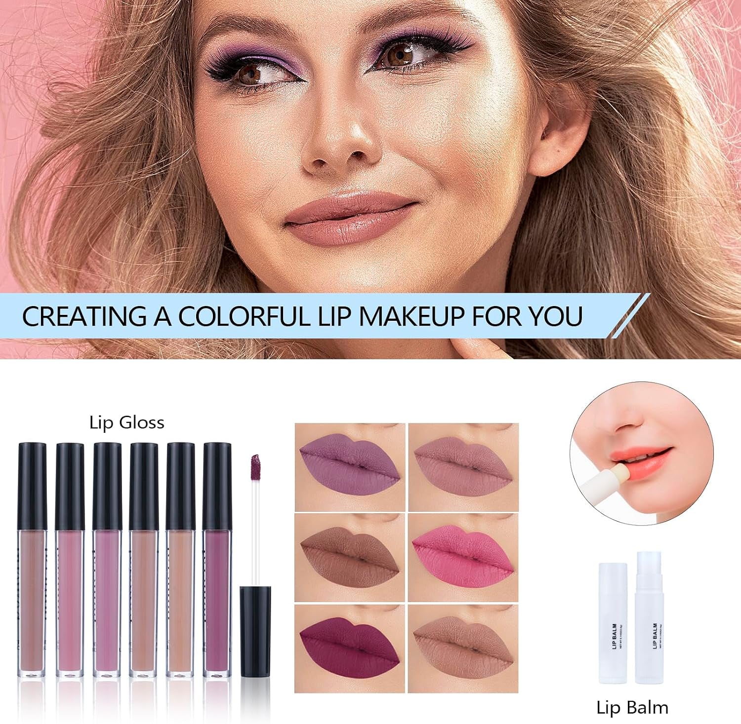 Ultimate 45-in-1 Makeup Kit for Teens: Vibrant Eyeshadow Palettes, Glossy Lip Products, and Essential Brushes in a Stunning Rainbow Carrying Case